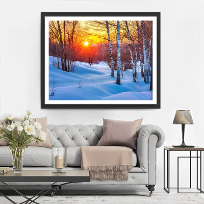 Forest Landscape in the Snow  Diamond Painting