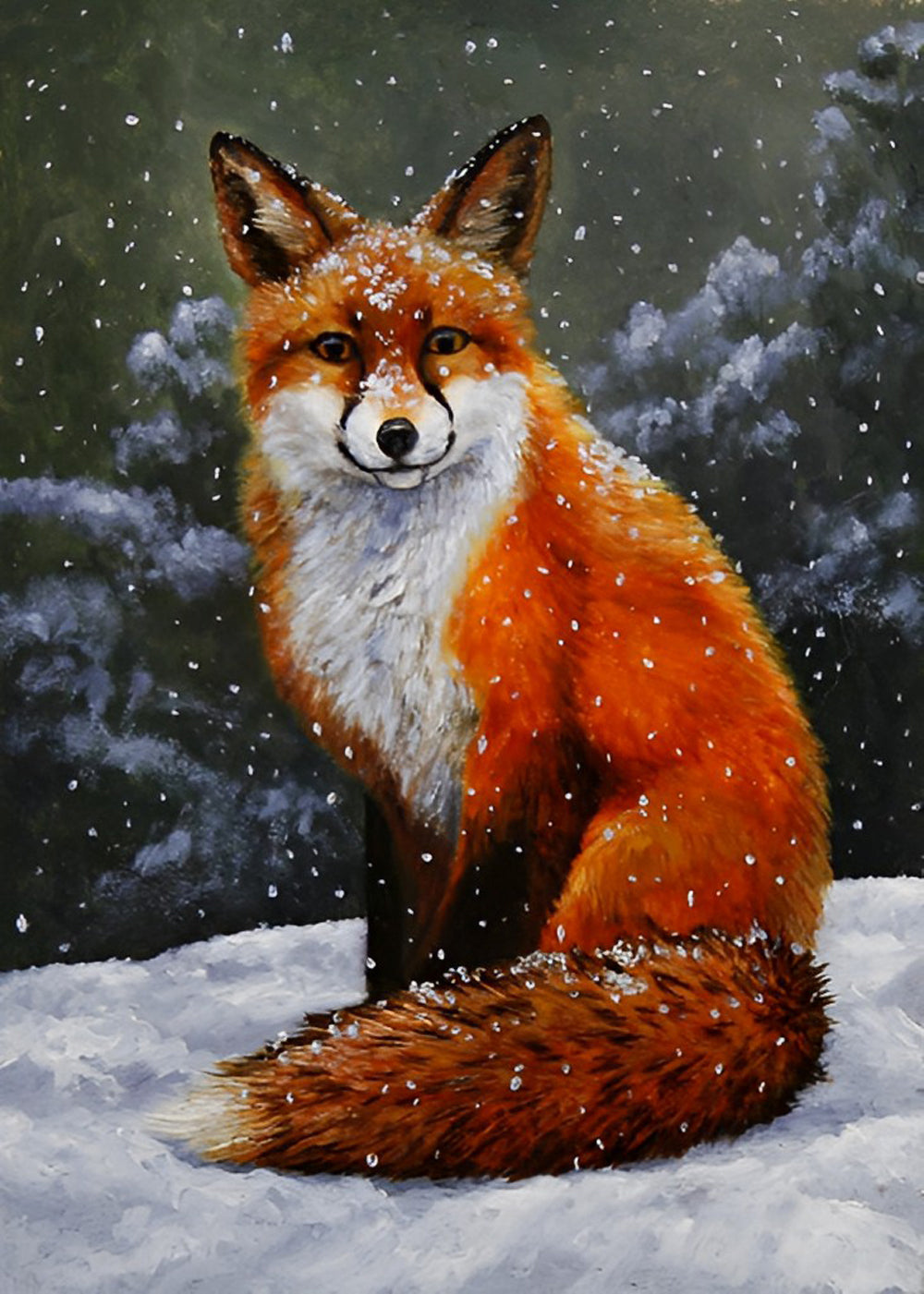 Red Fox and Snow Diamond Painting