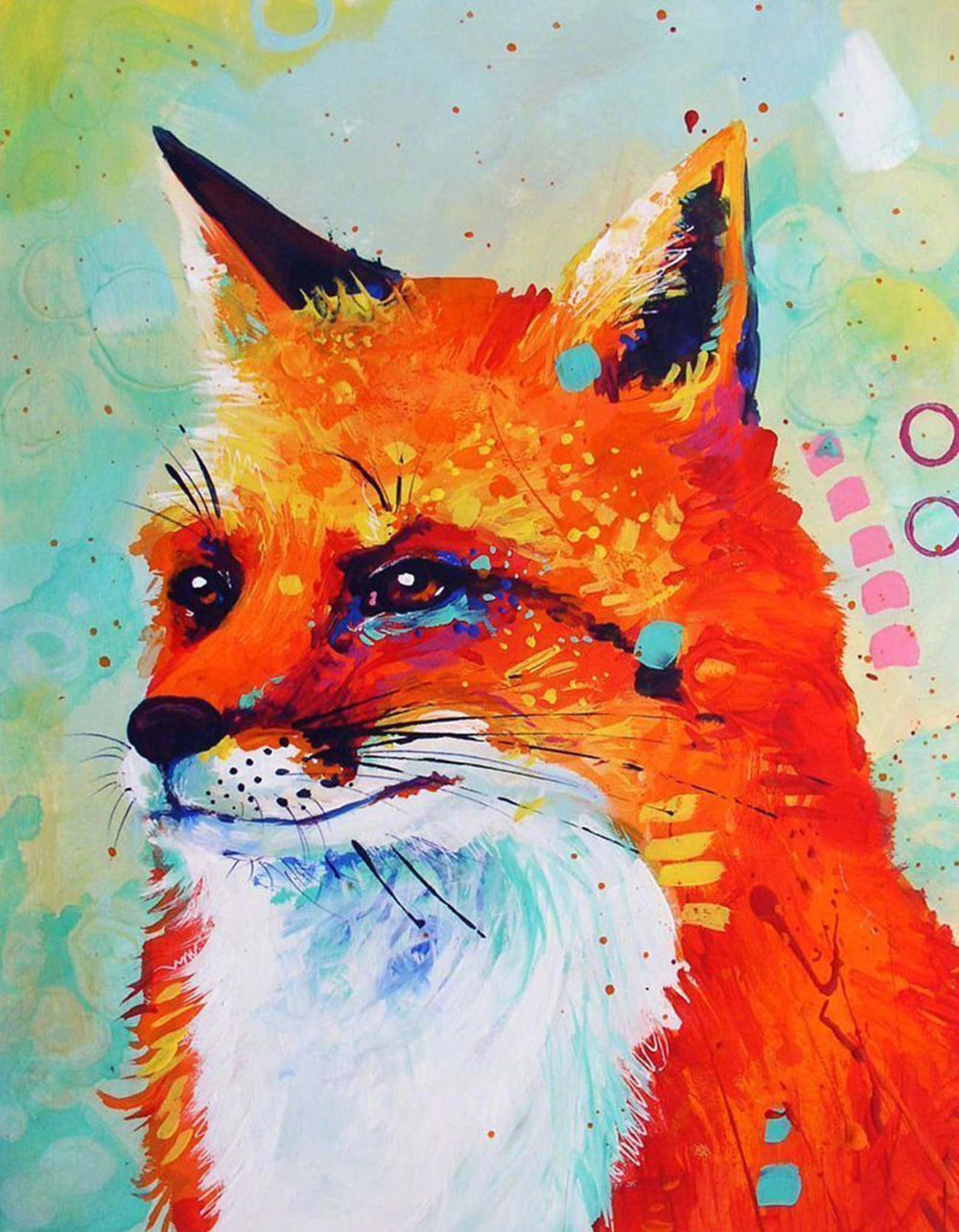 Red Fox Drawn Diamond Painting