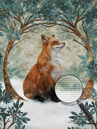 Red Fox and Trees 5D DIY Diamond Painting Kits
