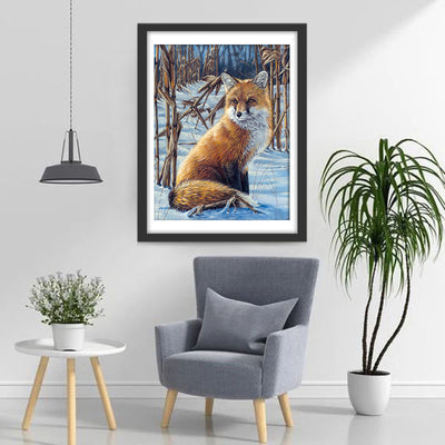 Fox in the Snow Diamond Painting