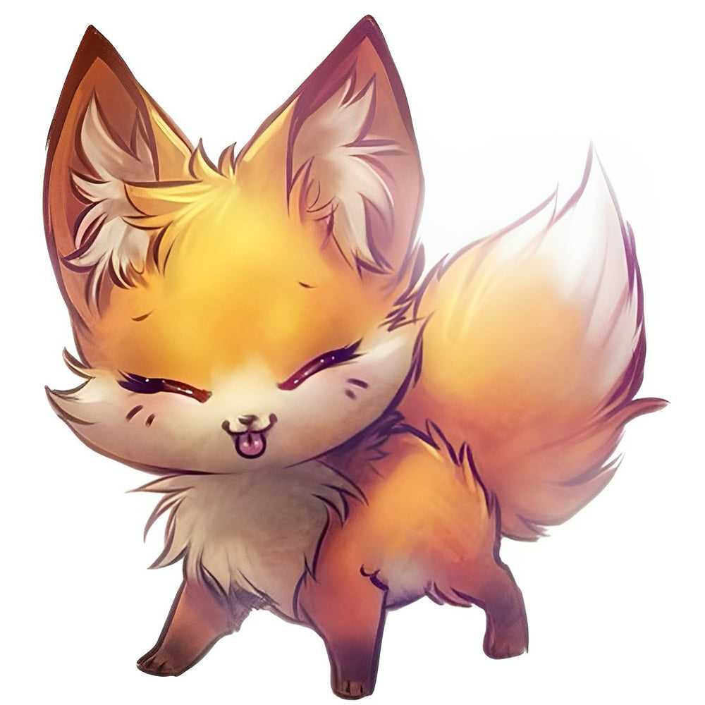 Cute Fox Cartoon Diamond Painting