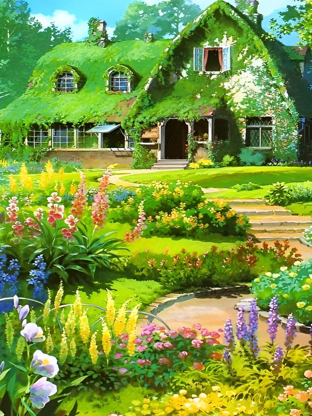 Green Garden Diamond Painting