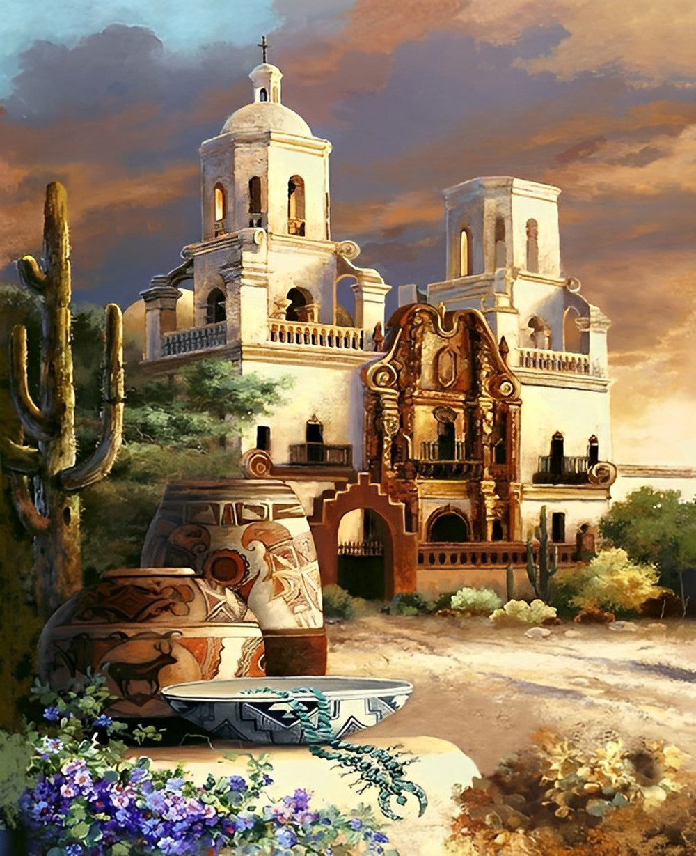 Charles Pabst Desert castle Diamond Painting