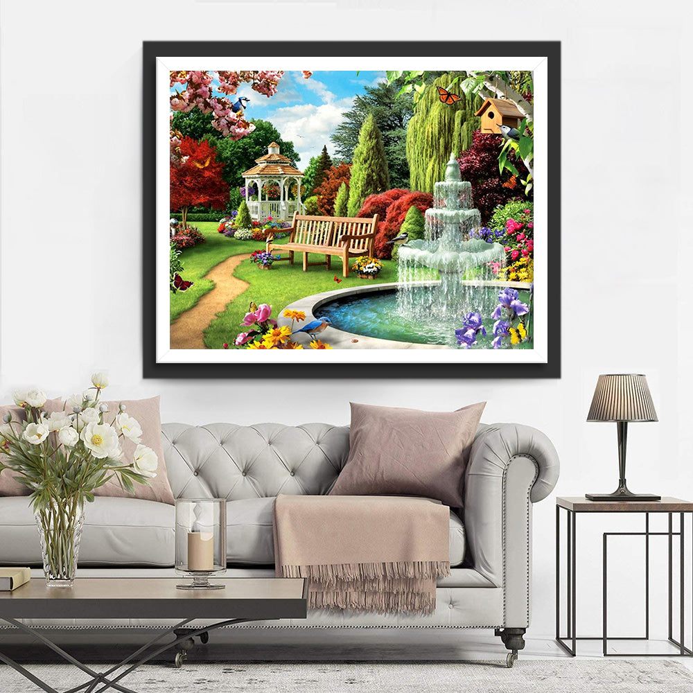 Relaxing In A Beautiful Garden Diamond Painting