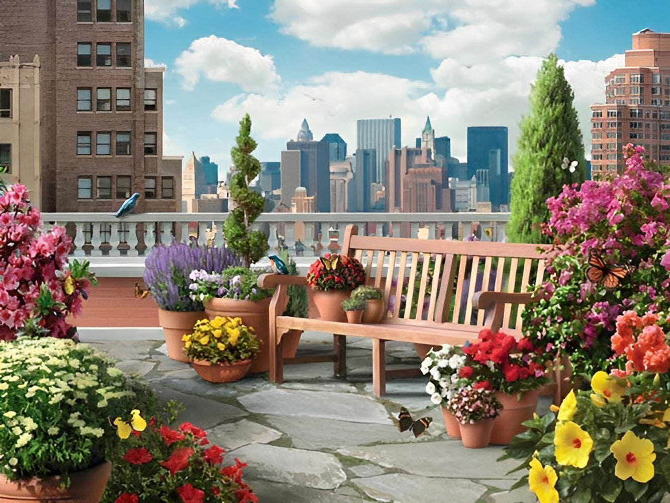 Rooftop Garden Diamond Painting