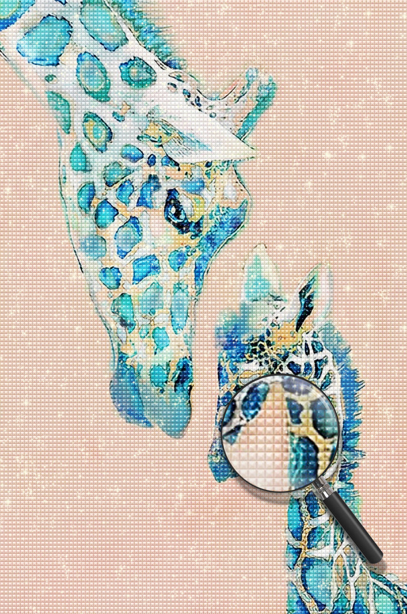 Giraffe in Blue Spots 5D DIY Diamond Painting Kits