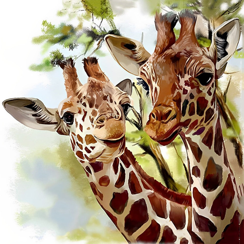Couple of Giraffes Diamond Painting