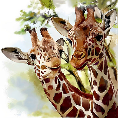 Couple of Giraffes 5D DIY Diamond Painting Kits