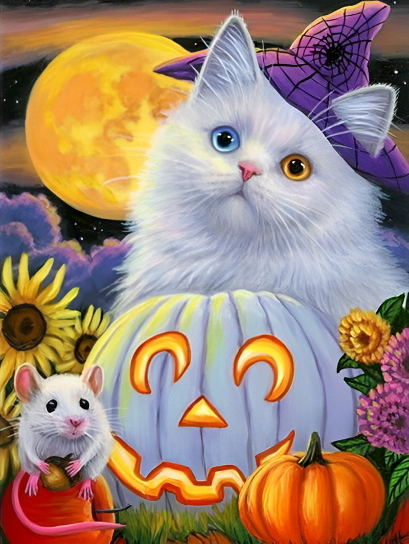 Halloween Cat 5D DIY Diamond Painting Kits