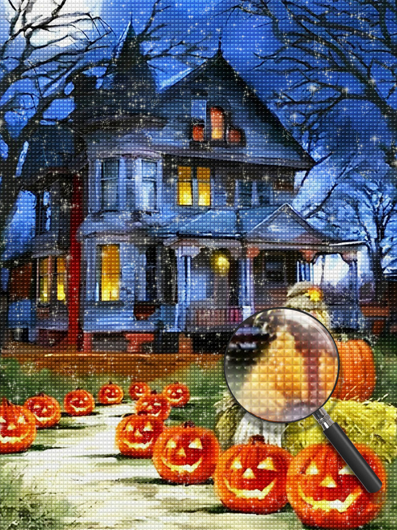 Halloween at the Haunted House Diamond Painting