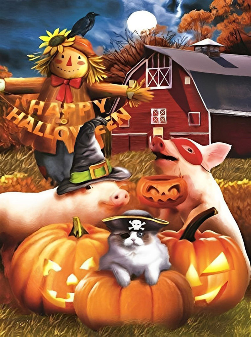 Halloween Farm Diamond Painting