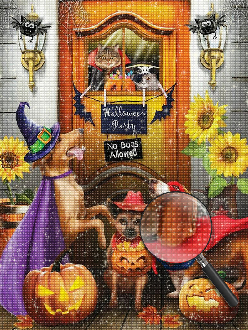 Cats and Dogs for Halloween 5D DIY Diamond Painting Kits