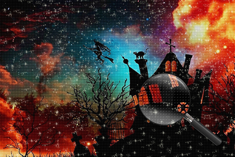 Haunted House and Wonderful Sky Diamond Painting