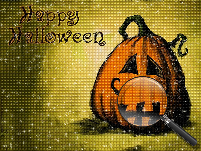 Withered Halloween Pumpkin Diamond Painting