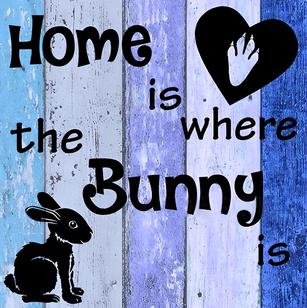 Family and Rabbit Diamond Painting