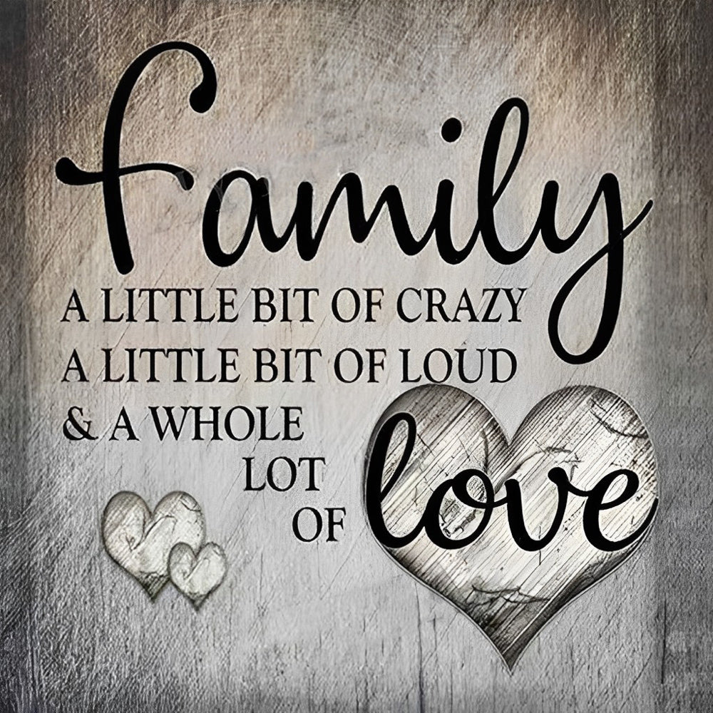 Text Family and Love Diamond Painting