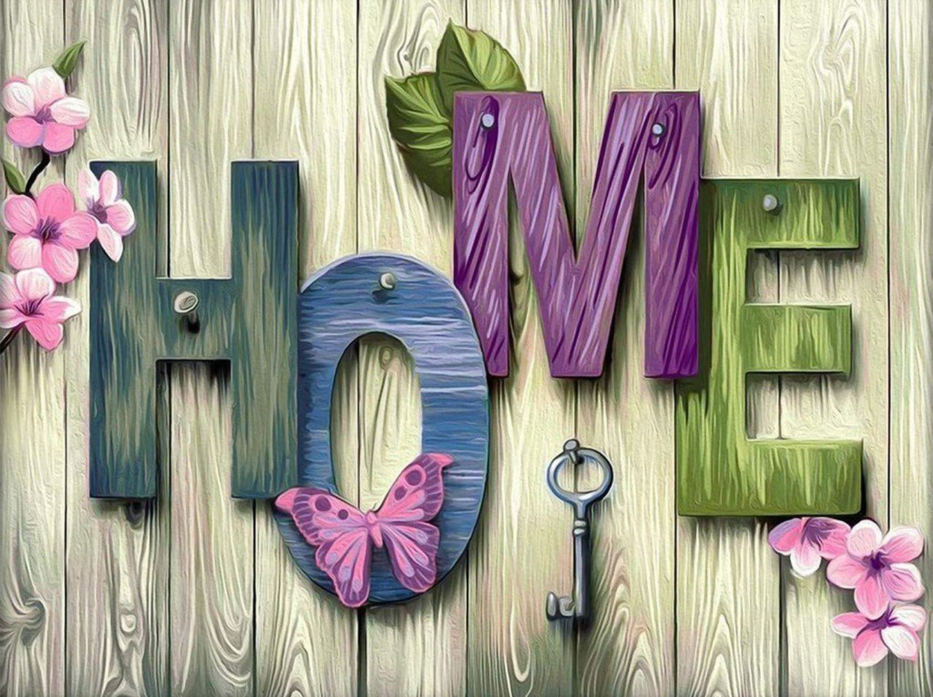 Wooden Plaque Home Diamond Painting