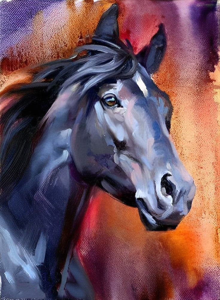 Black Courser Diamond Painting