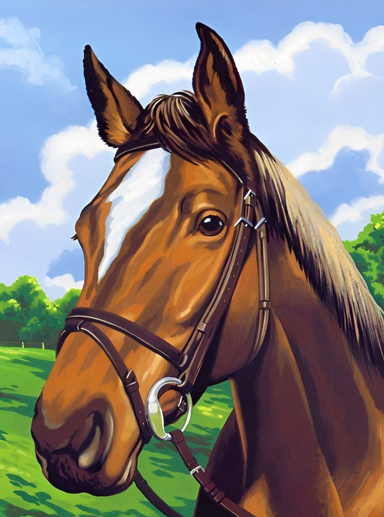 Horse on Pasture Diamond Painting