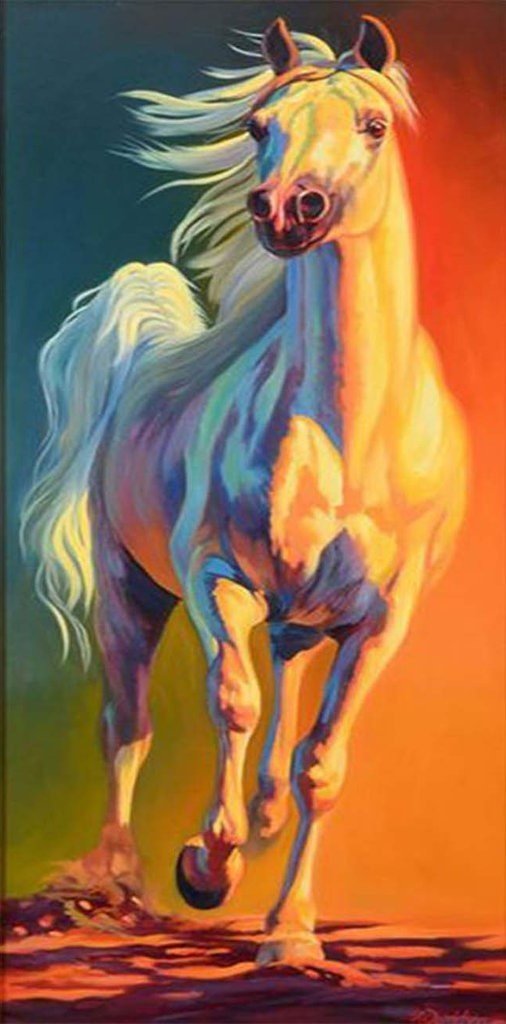 Beautiful White Horse Diamond Painting