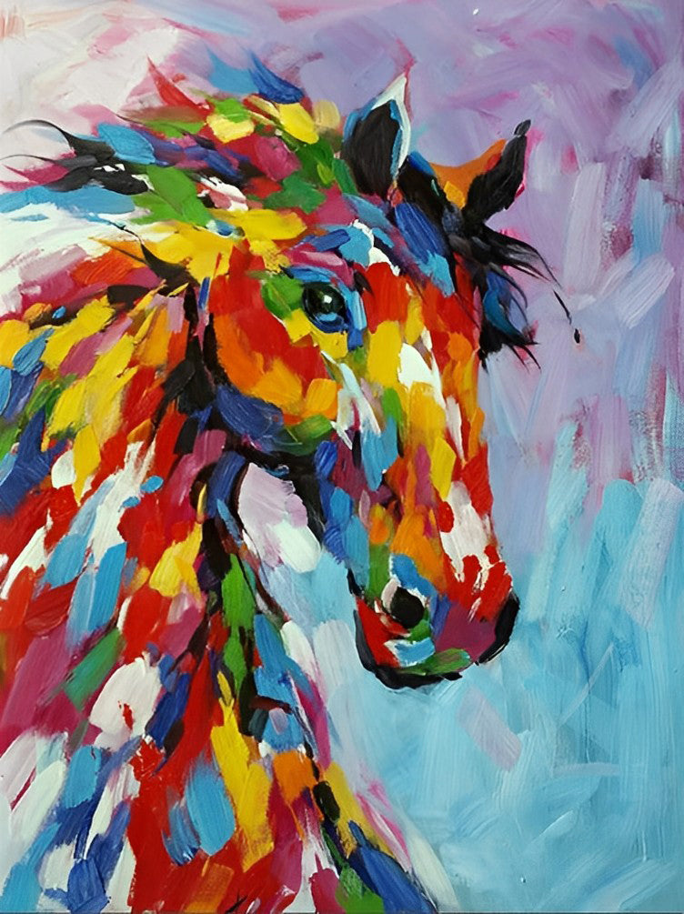 Blue Eyed Horse Diamond Painting