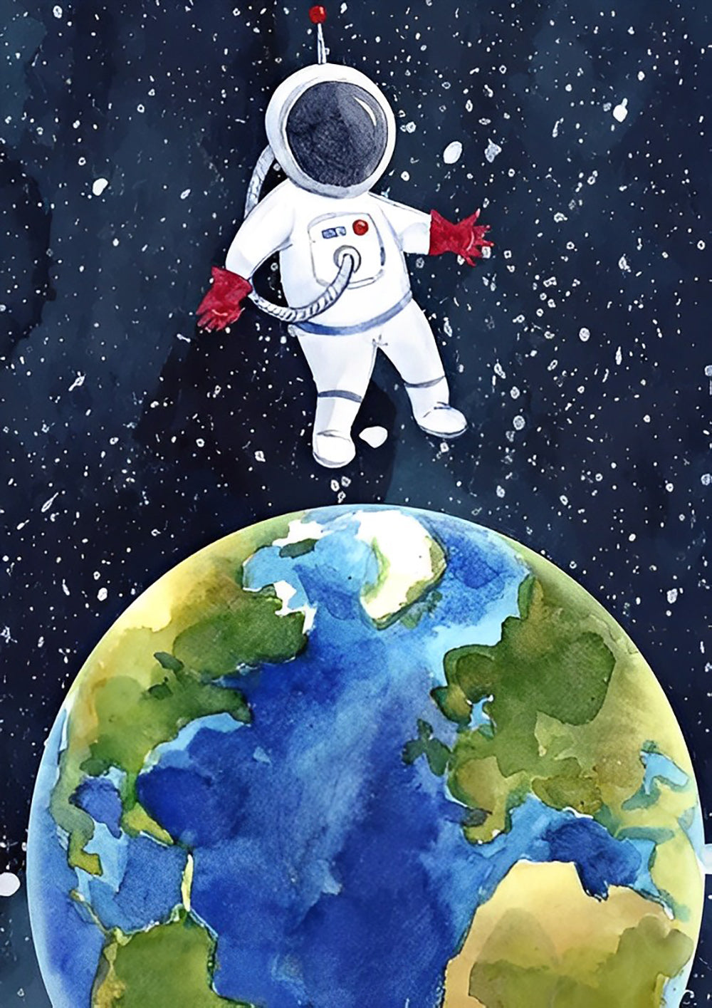 Astronaut and earth Diamond Painting