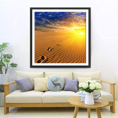 Footprint On Desert Diamond Painting