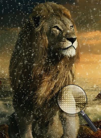 Lion by the Sea Diamond Painting