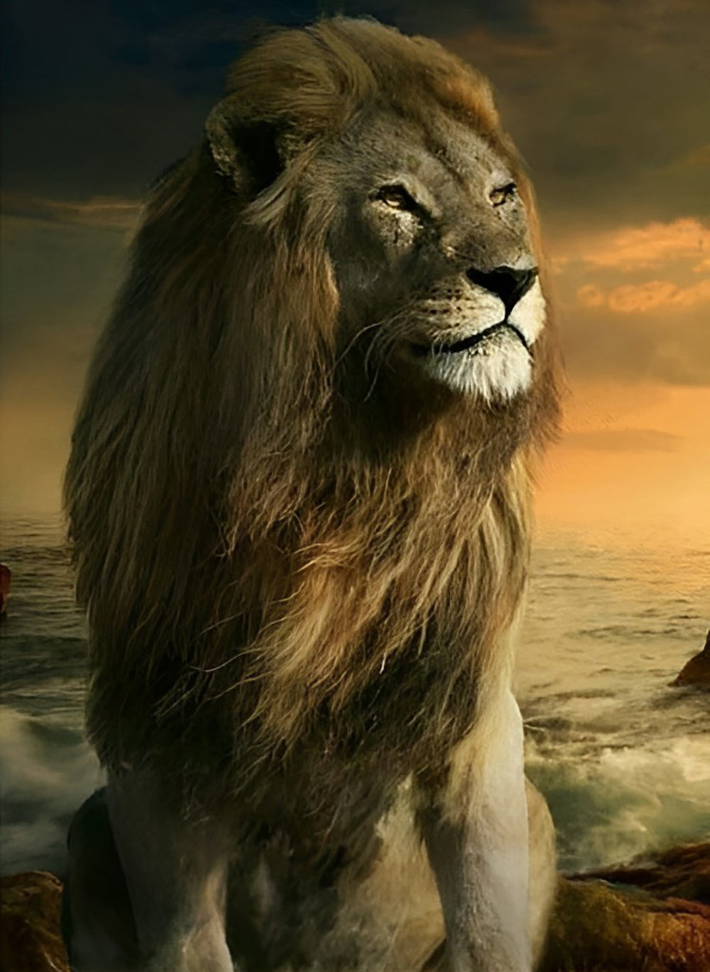 Lion by the Sea Diamond Painting