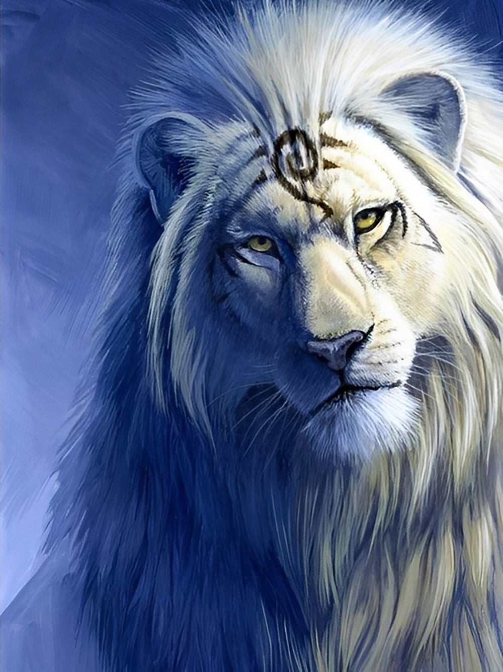 White Lion Patriarch Diamond Painting
