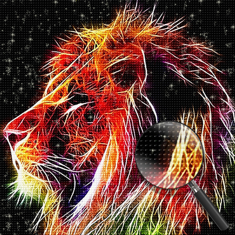 Lion 5D DIY Diamond Painting Kits DPLIOSQR110