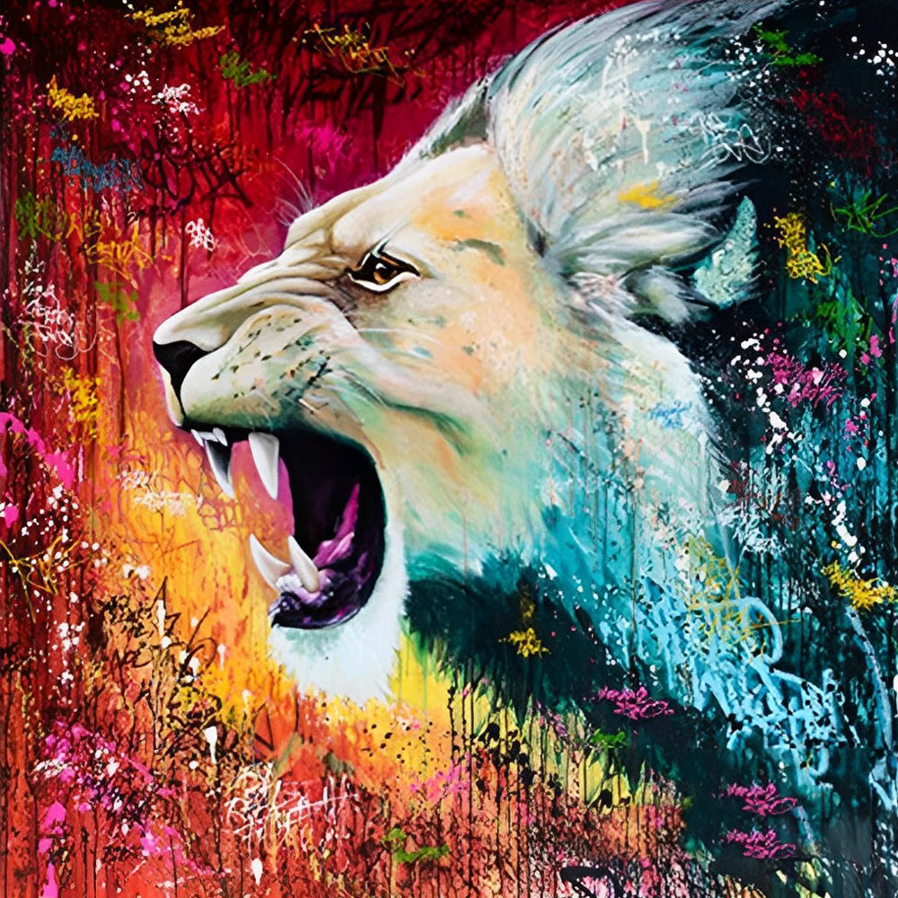 Savage Lion Diamond Painting