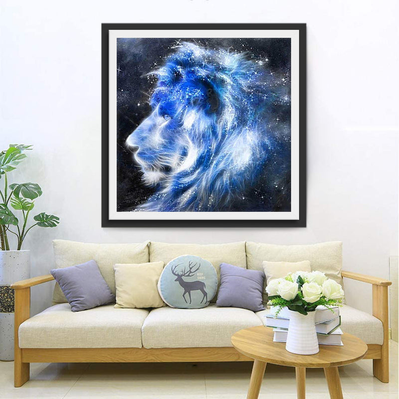 Magnificent Blue Lion 5D DIY Diamond Painting Kits