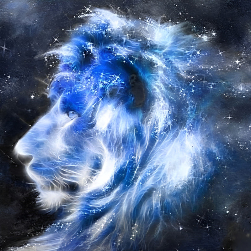 Magnificent Blue Lion 5D DIY Diamond Painting Kits