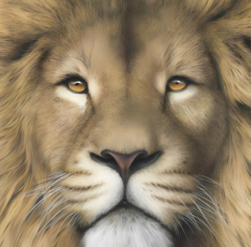 Serious Orange Eyed Lion Diamond Painting