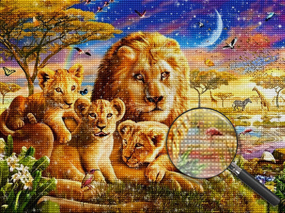 Lion 5D DIY Diamond Painting Kits DPLIOW121