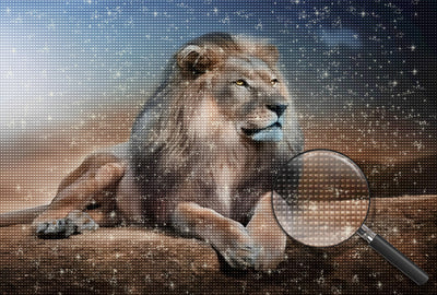 Lion in the Savannah 5D DIY Diamond Painting Kits