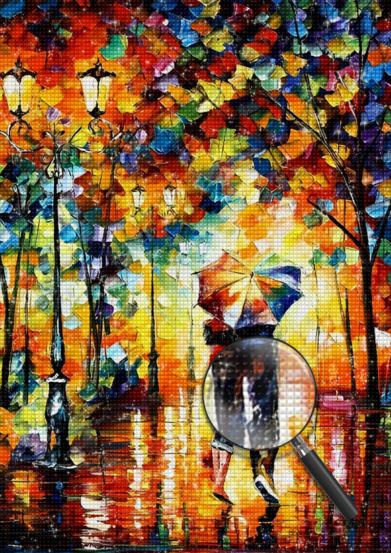 Couple and Fantasy Forest Diamond Painting