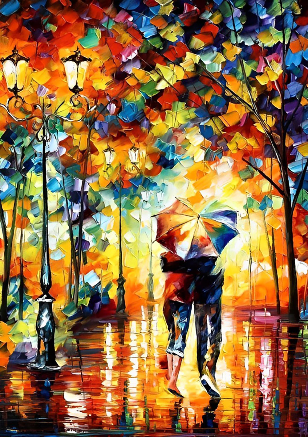 Couple and Fantasy Forest Diamond Painting