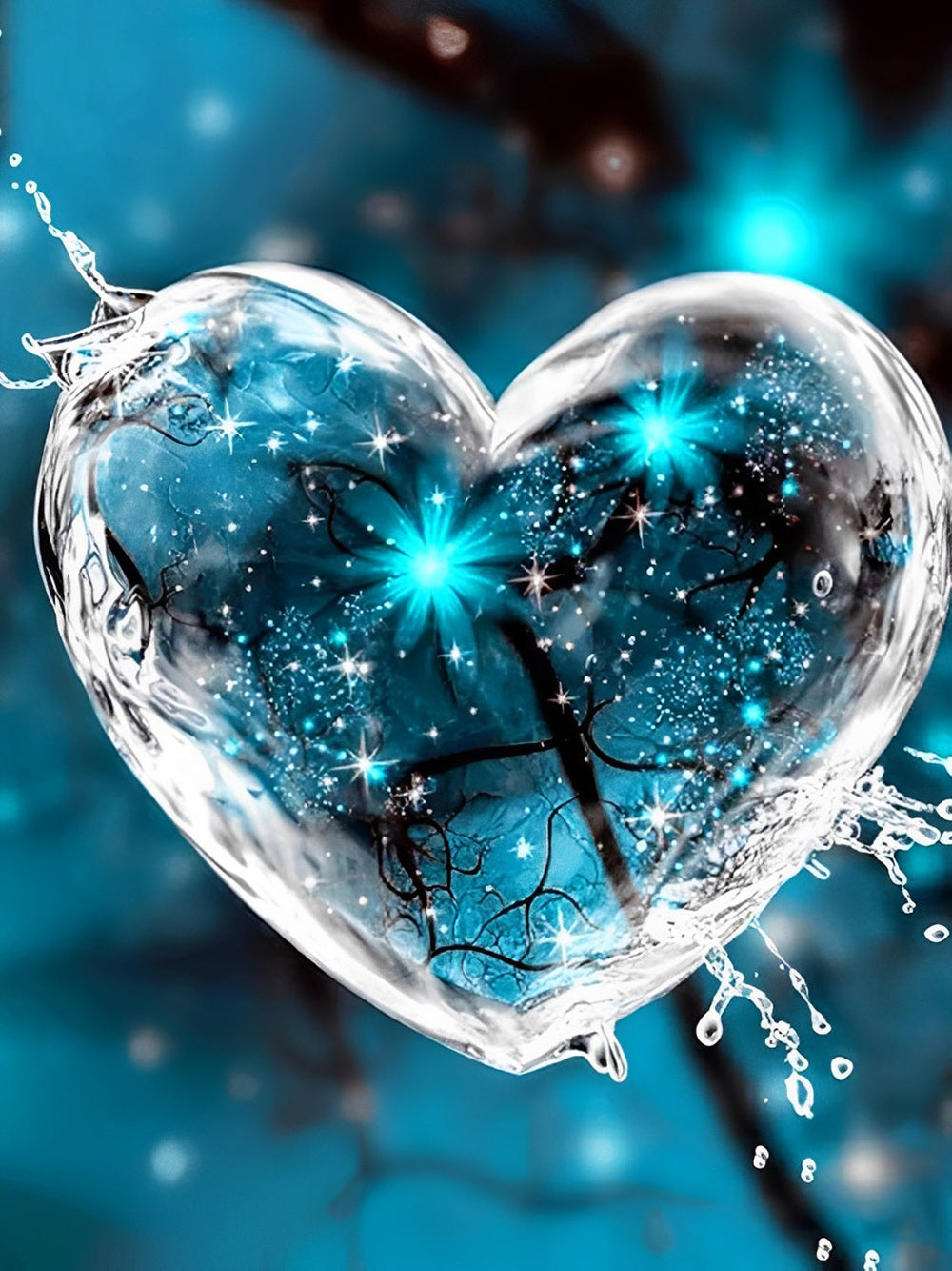 Ice Heart Diamond Painting