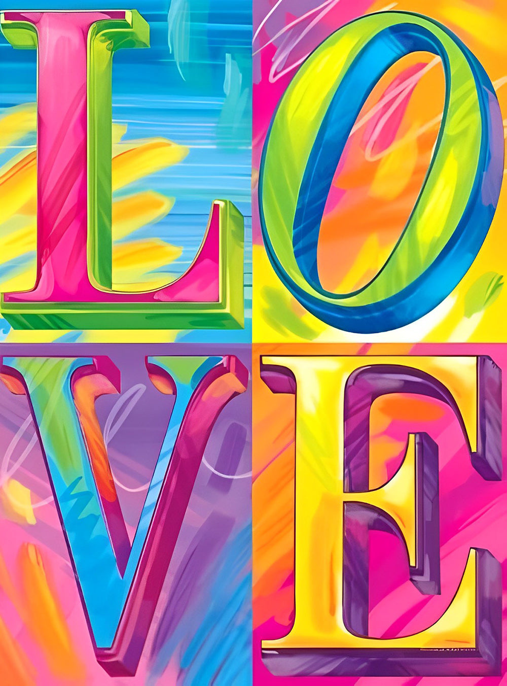 Love Word Diamond Painting