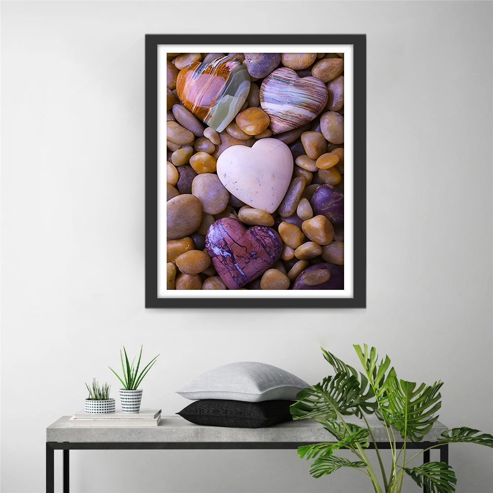 Heart Shaped Stones Diamond Painting