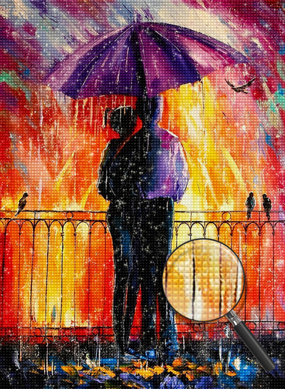 Couple of Rain and Flame Diamond Painting