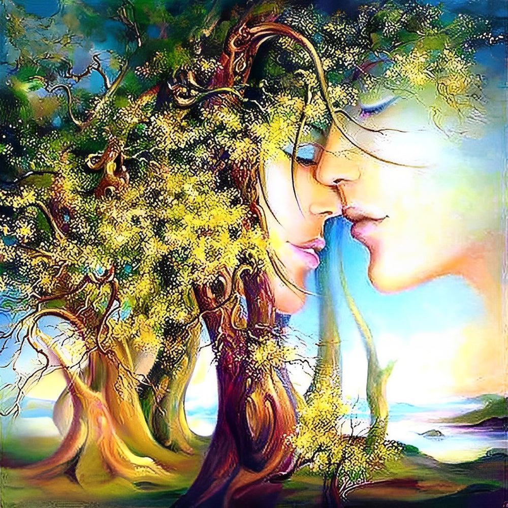 Couple and Trees Love Popular Diamond Painting