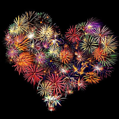 Heart Shaped Fireworks 5D DIY Diamond Painting Kits