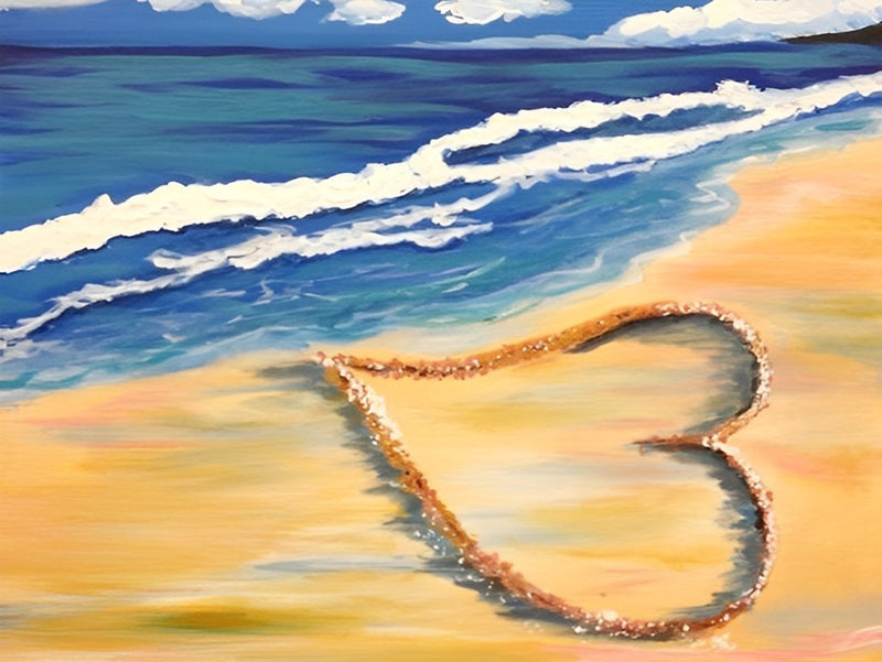 Heart on Beach Love Popular 5D DIY Diamond Painting Kits