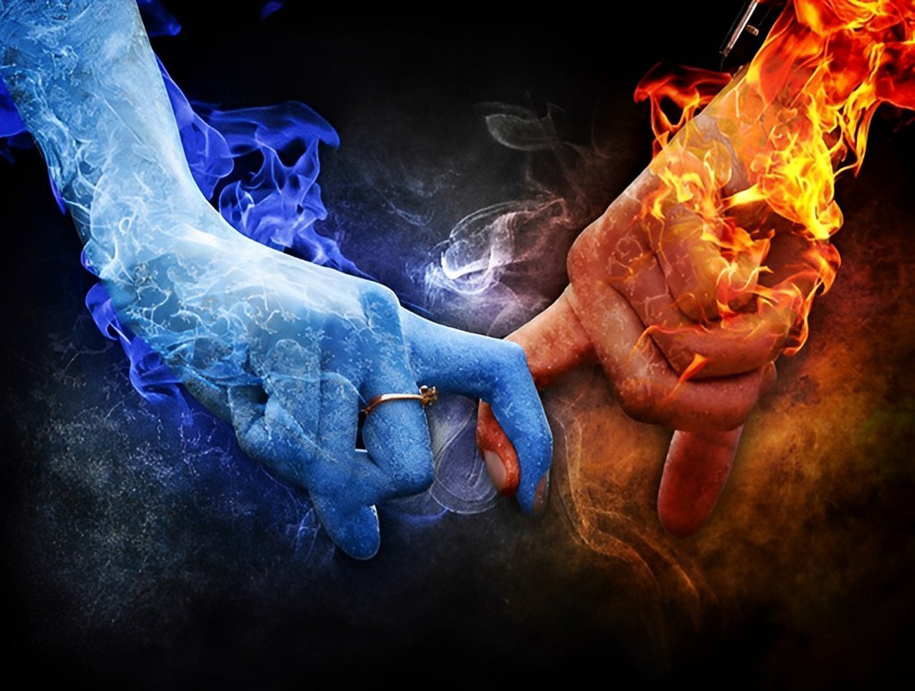 Hands with Fingers Held Firmly Diamond Painting