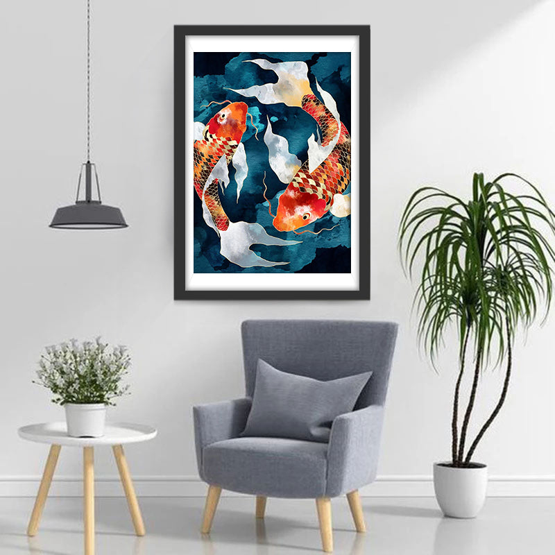 Red Kois Diamond Painting