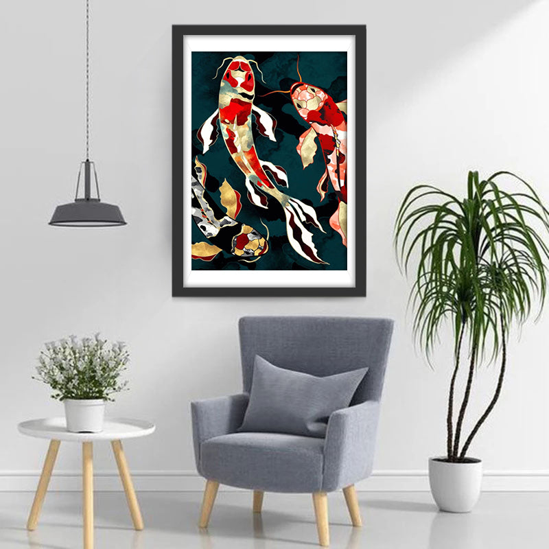 Colorful Kois Diamond Painting